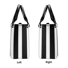 Load image into Gallery viewer, Ancestors Native, Black Logo &amp; White  and Black Multiple Sizes Upgraded Luxury Women PU Leather Handbag

