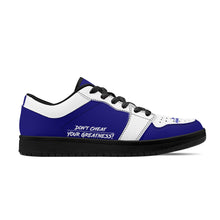 Load image into Gallery viewer, DCYG Blue &amp; White, Black Sole Low-Top Leather Sneakers
