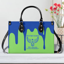 Load image into Gallery viewer, Native , Blue Logo, Blue Drip &amp; Green Multiple Sizes Upgraded Luxury Women PU Leather Handbag
