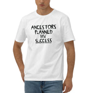 Ancestors Black Logo & White Men's Short Sleeve Cotton Tee