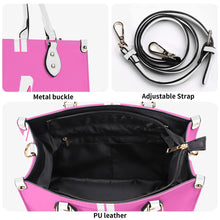 Load image into Gallery viewer, DCYG White Red Bottoms &amp; Pink Multiple Sizes Upgraded Luxury Women PU Leather Handbag
