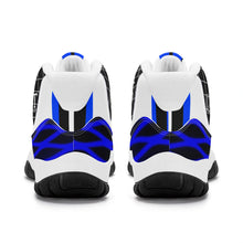 Load image into Gallery viewer, DX4 White Logo ,  Black, Blue Netting &amp; White High Top Air Retro Sneakers - White
