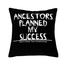 Load image into Gallery viewer, Ancestors Black,White Logo, Black Pillow Covers
