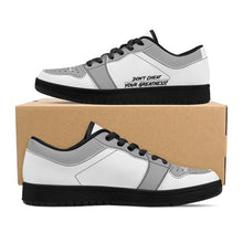 Load image into Gallery viewer, DCYG G4's Grey &amp; White, Black Sole Low-Top Leather Sneakers

