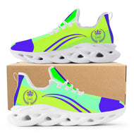 Royal 38 DDZ Purple Logo & Lime/ Yellow Flex Control Sneaker - White