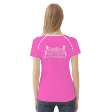 Load image into Gallery viewer, DCYG 24SX Baddies White Logo &amp; Pink Women's All-Over Print T shirt
