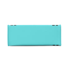 Load image into Gallery viewer, Royalty 24 Black Logo ,Stripes &amp; Turquoise Multiple Sizes Upgraded Luxury Women PU Leather Handbag
