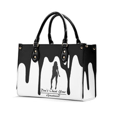 Load image into Gallery viewer, DRIP SF Black Logo &amp; White Multiple Sizes Upgraded Luxury Women PU Leather Handbag
