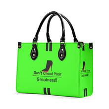 Load image into Gallery viewer, DCYG  Black Red Bottoms &amp; Neon Green Multiple Sizes Upgraded Luxury Women PU Leather Handbag
