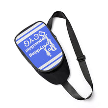 Load image into Gallery viewer, DEI ,DCYG White logo ,Stripes &amp; Blue Chest Bag
