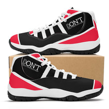 Load image into Gallery viewer, DONT D4X White Logo ,Red ,White Stripes No Net  &amp; Black  High Top Air Retro Sneakers - White
