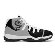 Load image into Gallery viewer, SWAN Black, White Dragon Logo &amp; Black, Grey , White High Top Air Retro Sneakers - White

