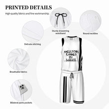 Load image into Gallery viewer, Ancestors Black, Black Logo ,Stripes Basketball Uniform Jersey Set
