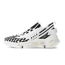 Load image into Gallery viewer, DON'T DX4 White Logo Black Stripes &amp; White Air Max React Sneakers - l
