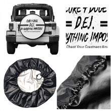 Load image into Gallery viewer, Cure 4 Doge Black Logo, Stripes &amp; White C82 Tire cover
