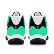 Load image into Gallery viewer, SWAN Mint Green Dragon Logo, Mint Green, Black  High Top Air Retro Sneakers - White
