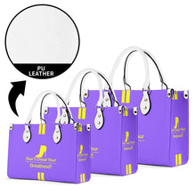 Load image into Gallery viewer, DCYG Yellow Red Bottoms &amp; Purple Multiple Sizes Upgraded Luxury Women PU Leather Handbag
