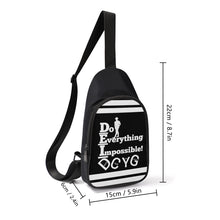 Load image into Gallery viewer, DEI ,DCYG White logo ,Stripes &amp; Black Chest Bag
