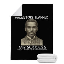 Load image into Gallery viewer, Ancestors Black ,Male, White Logo and Black Blankets
