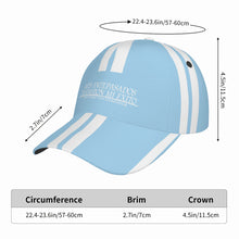 Load image into Gallery viewer, Ancestors Latino, White Logo, Stripes Curved Brim Baseball Cap (AOP)
