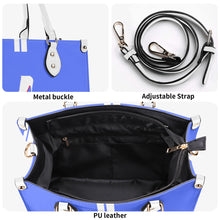 Load image into Gallery viewer, DCYG White Red Bottoms &amp; Royal Blue Multiple Sizes Upgraded Luxury Women PU Leather Handbag
