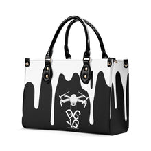 Load image into Gallery viewer, DCYG DRONE WEAR White. Logo Drip Women PU Leather Handbag
