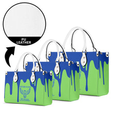 Load image into Gallery viewer, Native , Blue Logo, Blue Drip &amp; Green Multiple Sizes Upgraded Luxury Women PU Leather Handbag
