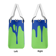 Load image into Gallery viewer, Ancestors Muslim, Female , Blue Logo , Blue Drip &amp; GreenMultiple Sizes Upgraded Luxury Women PU Leather Handbag
