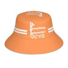 Load image into Gallery viewer, DCYG 24 DEI White &amp; Orange Bucket Hat
