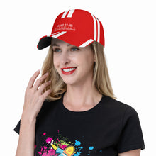 Load image into Gallery viewer, Ancestors Japanese ,White Logo  &amp; Red , White  Curved Brim Baseball Cap (AOP)
