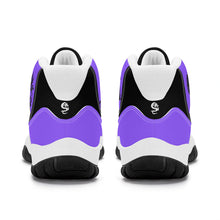 Load image into Gallery viewer, SWAN Black, White Logo, Purple ,Black  High Top Air Retro Sneakers - White
