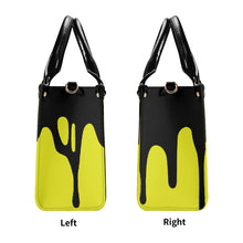 Load image into Gallery viewer, DRIP LO Black Logo &amp; Yellow  Multiple Sizes Upgraded Luxury Women PU Leather Handbag
