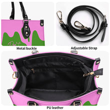 Load image into Gallery viewer, DRIP Pink CR Logo &amp; Green Multiple Sizes Upgraded Luxury Women PU Leather Handbag
