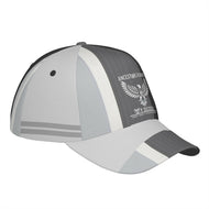 Ancestors Native, White Logo & Grey , White Stripes Curved Brim Baseball Cap (AOP)