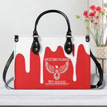 Load image into Gallery viewer, Ancestors Native,White Logo, Drip &amp; Red Multiple Sizes Upgraded Luxury Women PU Leather Handbag
