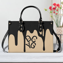 Load image into Gallery viewer, DRIP Black &amp; Tan Multiple Sizes Upgraded Luxury Women PU Leather Handbag
