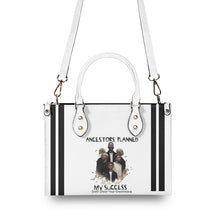 Load image into Gallery viewer, Ancestors+ Black Family, Black Logo &amp; Black Stripes, Pink Multiple Sizes Upgraded Luxury Women PU Leather Handbag
