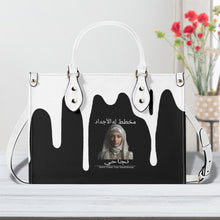 Load image into Gallery viewer, Ancestors Muslim, White Logo &amp; Black Multiple Sizes Upgraded Luxury Women PU Leather Handbag

