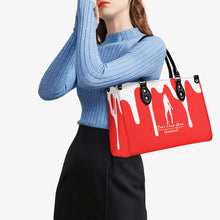 Load image into Gallery viewer, DRIP SF White Logo &amp; Red Multiple Sizes Upgraded Luxury Women PU Leather Handbag
