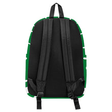 Load image into Gallery viewer, Ancestors Irish, White Logo, White Drip &amp; Green Cotton Backpack
