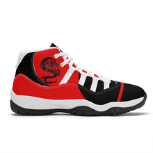 Load image into Gallery viewer, SWAN Red Dragon Logo, Red, Black ,WhiteHigh Top Air Retro Sneakers - White
