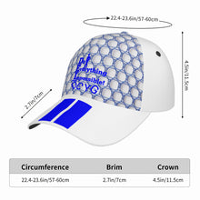 Load image into Gallery viewer, DEI 24 BM Blue logo &amp; White Curved Brim Baseball Cap (AOP)
