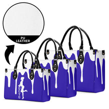 Load image into Gallery viewer, DRIP SF White Logo &amp; Purple Multiple Sizes Upgraded Luxury Women PU Leather Handbag
