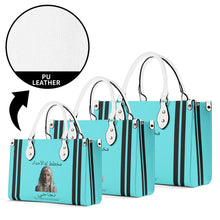 Load image into Gallery viewer, Ancestors Muslim, Female,Black Logo &amp; Teal Multiple Sizes Upgraded Luxury Women PU Leather Handbag
