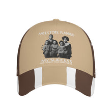 Load image into Gallery viewer, Ancestors Family, Black, White Logo &amp; Brown, Tan ,White Curved Brim Baseball Cap (AOP)
