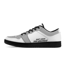 Load image into Gallery viewer, DCYG G4's Grey &amp; White, Black Sole Low-Top Leather Sneakers
