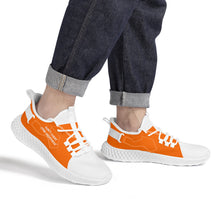 Load image into Gallery viewer, DCYG White &amp; Neon Orange NP5 Mesh Knit Shoes Mens up to size 11 only

