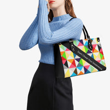 Load image into Gallery viewer, 45dgr DCYG White Logo &amp; Green,Orange,Yellow &amp; Multiple Sizes Upgraded Luxury Women PU Leather Handbag

