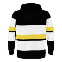 Load image into Gallery viewer, DCYG 25NC White Logo , White  ,Harvest  Stripes &amp; Black Men's All Over Print Hoodie
