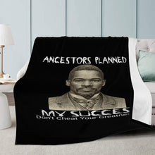 Load image into Gallery viewer, Ancestors Black ,Male, White Logo and Black Blankets
